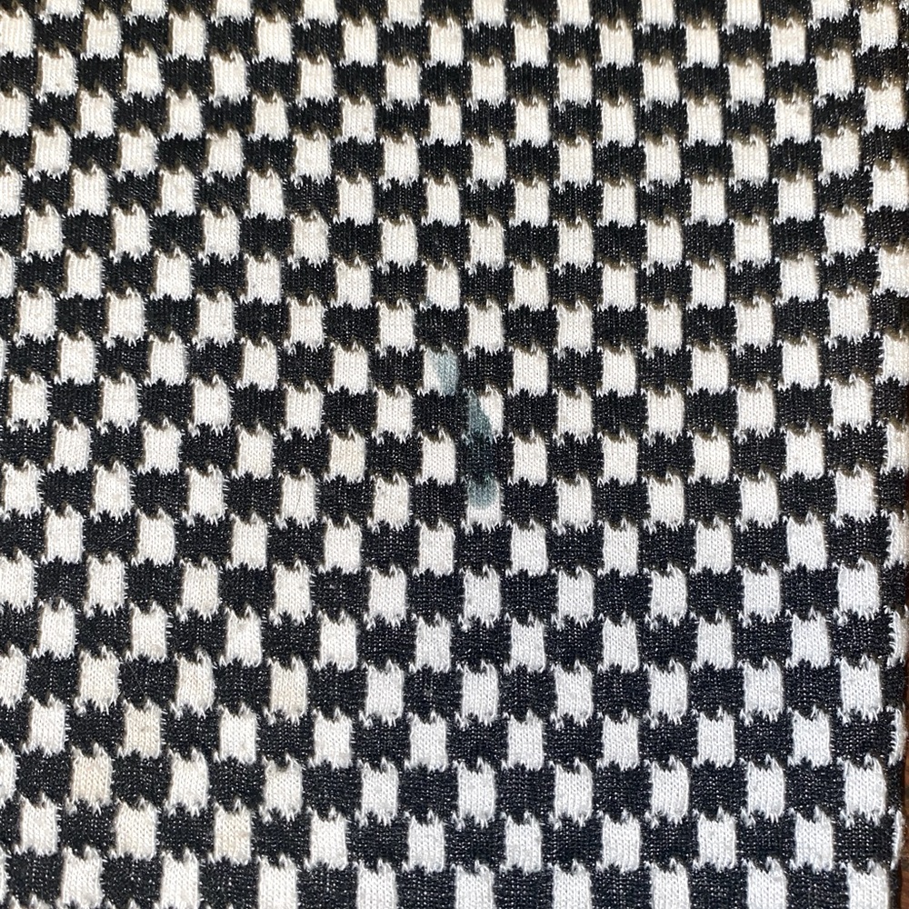 HOUNDSTOOTH HIGH WAISTED BLACK & WHITE STRETCHY PANTS SIZE M - Picture 6 of 6